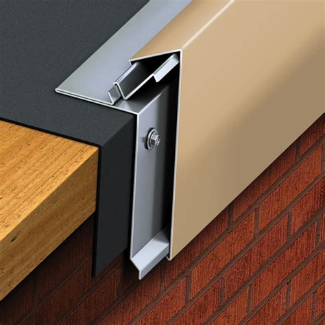 2 piece compression metal edge trim for box gutters|Perimeter / Roof Edge Systems: PAC Snap Edge .